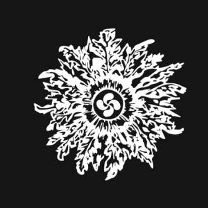 Vinilo, Adhesivo, Pegatina, Flor del Sol, Lauburu