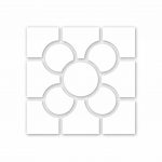 Pegatina Vinilo Troquelado Baldosa de Bilbao – Flor de Bilbao Original, Sin Fondo, Vinilo Metamark 4 Mate, Resistente UV Agua, para Moto Auto Casco Hogar