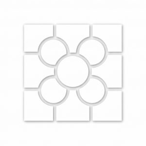 Pegatina Vinilo Troquelado Baldosa de Bilbao – Flor de Bilbao Original, Sin Fondo, Vinilo Metamark 4 Mate, Resistente UV Agua, para Moto Auto Casco Hogar