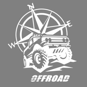 Vinilo, Adhesivo, Pegatinas, Off Road, Rosa de los Vientos, Stickers, Todoterreno, Furgoneta, 4x4, Aventura