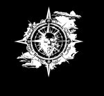 Pegatina Vinilo Troquelado Brújula con Calavera – Diseño Biker Pirata Oscuro, Sin Fondo, Vinilo Metamark 4 Mate, Resistente UV Agua, para Moto Casco Auto Van