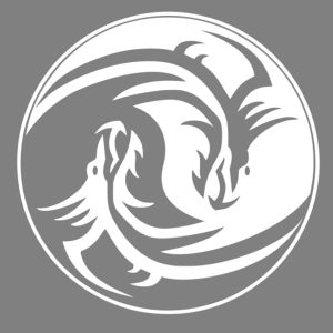 Vinilo, Adhesivo, Pegatinas Personalizadas para moto, coche con Diseño Ying Yang Dragones: Decora tu Moto o coche con Estilo