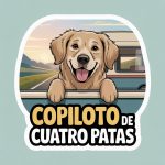 Pegatina personalizada de vinilo a color perro camper copiloto de cuatro patas adhesivo decorativo para furgoneta camper coche caravana portátil