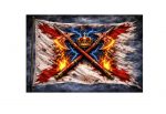 Pegatina Bandera de Borgoña Época Histórica a Color – Vinilo Adhesivo Exterior Impermeable para Coche Moto Cristal – Cruz de Borgoña Símbolo Tradicional Español