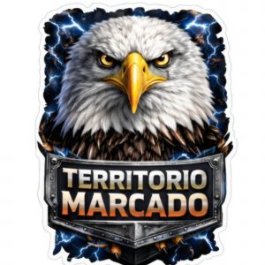 Pegatina Águila Territorio Marcado – Vinilo Adhesivo Exterior Impermeable para Coche 4x4 Todoterreno Camioneta Moto – Sticker Agresivo Resistente Agua Sol