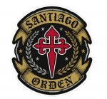 Pegatina Cruz de Santiago Orden Militar España - Sticker Camino de Santiago Vinilo Premium Impermeable Die-Cut Coche Moto Portatil - Regalo Peregrino