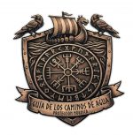 Pegatina Vikinga Vegvisir Escudo Nordico - Sticker Runas Drakkars Cuervos Odin Proteccion Nordica - Vinilo Premium Impermeable Die-Cut Coche Moto