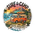 Pegatina Surf Camper Furgoneta VW Vintage Coastal Adventures Wild Free - Sticker Van Life Vinilo Premium Impermeable Die-Cut Coche Portatil - Regalo Surfero
