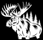 Pegatina Troquelada Alce – Vinilo sin Fondo – Diseño de Animal Salvaje – Decoración para Coche, Moto, Camper, Portátil, Botella o Casco – Resistente al Agua
