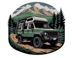 Pegatina Todoterreno 4x4 Camper Vinilo Imprimible a Color Off Road Aventura Montaña Naturaleza para Coche Furgoneta Autocaravana Decoración Viajes Outdoo