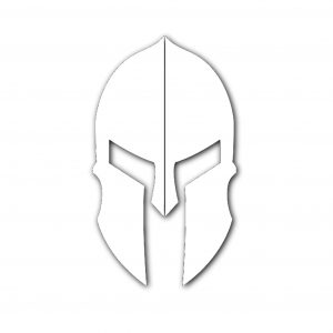 Pegatina Troquelada Casco Espartano – Sticker Personalizado sin Fondo – Vinilo Adhesivo Resistente al Agua – Decoración para Coche, Moto, Portátil, Casco o Camper