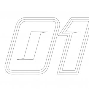Pegatina Dorsal 01 Estilo Deportivo - Sticker Número Adhesivo Vinilo Troquelado Sin Fondo Personalización Coche Moto Casco
