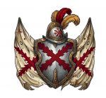 Pegatina Escudo Borgoña Armas | Casco Tercios España Histórico | Sticker Vinilo Premium Troquelado | Impresión Ecosolvente Resistente