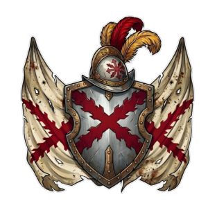 Pegatina Escudo Borgoña Armas | Casco Tercios España Histórico | Sticker Vinilo Premium Troquelado | Impresión Ecosolvente Resistente